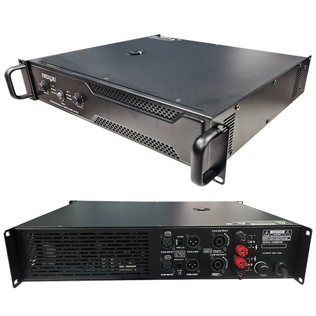 INSIGAI 2 Channel Amplifier 1000 Watts Professional Power 1000w Audio Professional Stereo 2u High Power Amplifier