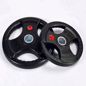 Durable Commercial Barbell <b>Weight</b> Plate <b>Set</b> Latest Gym <b>Lifting</b> Plates Cheap Rubber Steel Material Black Delicate Custom Logo - Product Image 1
