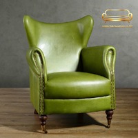 Fauteuil en cuir véritable de style américain, dossier haut mobile, pour salon, bureau, hôtel, club, café, une place, fauteuil décontracté en cuir Tiger