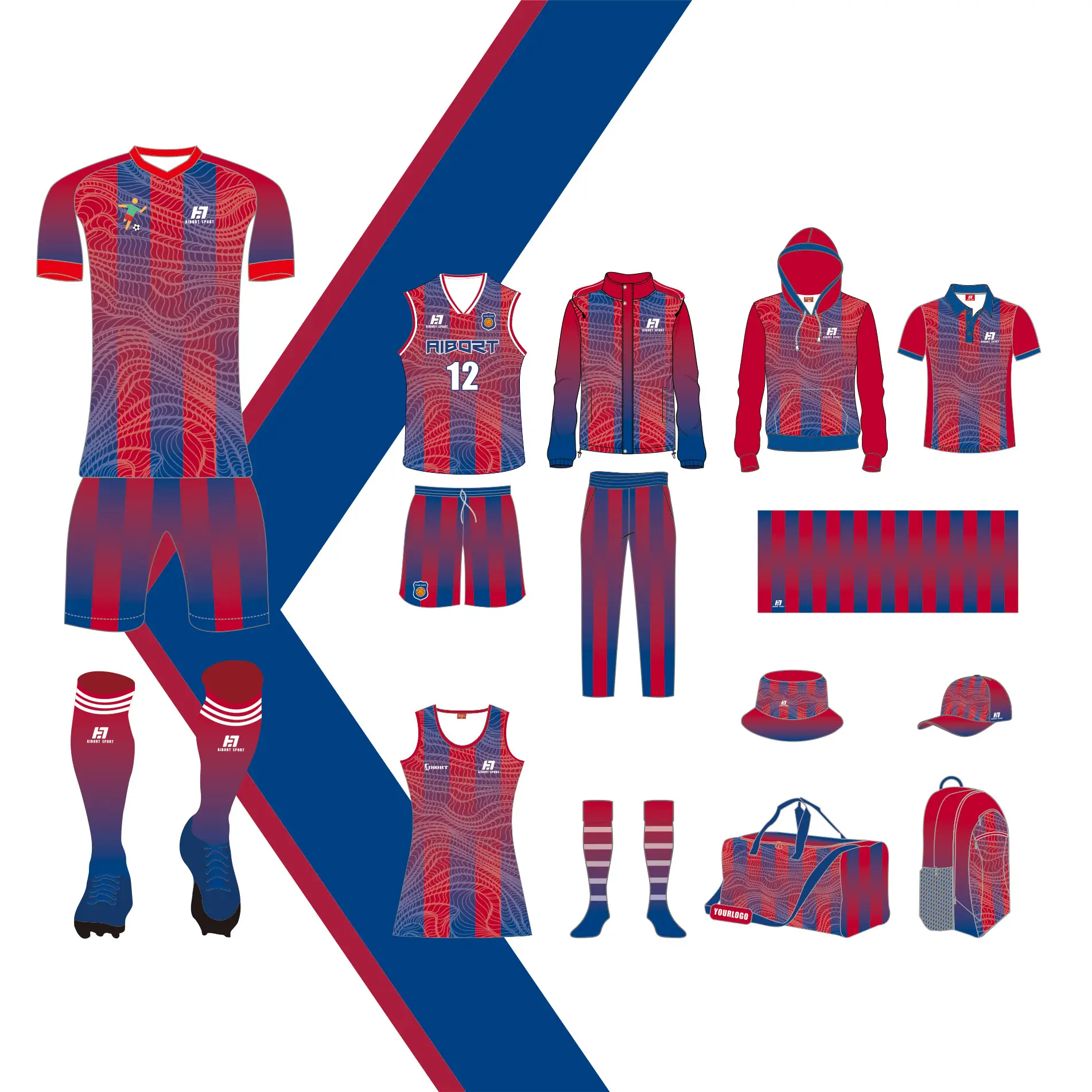 Custom Soccer Uniforms Sets Sports Wear Blank Soccer Jersey National Club Team Training Jersey Football Kits Full Set Soccer Kit