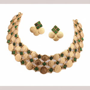 Ensemble collier en plaqué or pierre Pota et temple Bijouterie fine 10573852 - Product Image 2