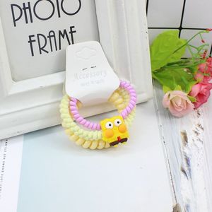 Élastiques à cheveux tressés de dessin animé, couleurs mélangées, en résine plastique, haute élasticité, accessoires capillaires cadeau - Product Image 2