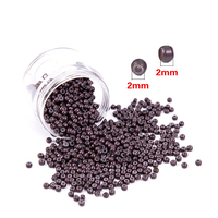 Haarpflege-Magie 1000/Flasche 5mm Aluminium/Kupfer-Perlen Verlängerungswerkzeuge Mikroringe mit Silikon-Mikroringröhren für Perücken