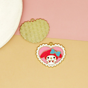 Mode dessin animé mignon pendentif en forme de coeur pour bricolage matériel fait main Bracelet collier accessoires fabrication de bijoux - Product Image 2