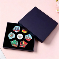 Ensemble de 6 aimants de puzzle en métal en forme de bouclier, noms de pays émaillés, collection OEM, aimants de réfrigérateur en métal, coffret cadeau souvenir
