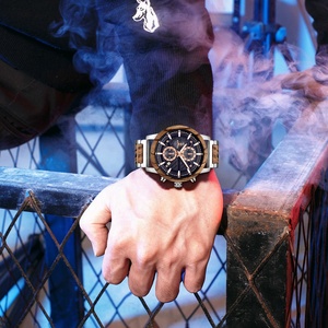 Jam Tangan Pria Mewah Tahan Air <span class=keywords><strong>3</strong></span> Bar dengan Logo Kustom Populer 2026, Kronograf Bisnis, Quartz, Logam dan Kayu - Product Image 5