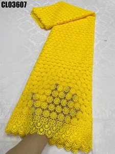 Nigérian Guipure <span class=keywords><strong>dentelle</strong></span> tissu cordon <span class=keywords><strong>dentelle</strong></span> avec pierres broderie tissu Aso Ebi <span class=keywords><strong>robe</strong></span> pour fête blanc tissu mariage - Product Image 6