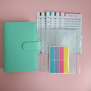 Yeni ürün 2022 popüler suni deri kılıf halka ciltli defter patron kız bütçe planlayıcısı nakit bütçe bağlayıcı tasarımcı toptan - Product Image 4