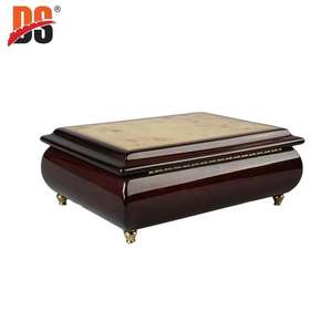 กล่องใส่เครื่องประดับไม้ทรงสี่เหลี่ยมแบบกำหนดเอง เงาหรูหรา ทันสมัย สำหรับใส่สร้อยคอ สร้อยข้อมือ และเครื่องประดับดนตรี - Product Image 3