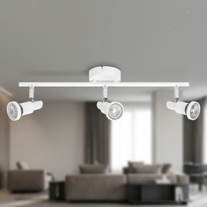 Striscia LED a 3 luci GU10 3.4W 2700K Spot Bianco 220-240V Acero (833890) - Product Image 3