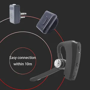 Headset Bluetooth nirkabel E2, Earphone bisnis dengan Audio ganda dan Double PTT