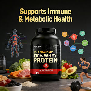 Vente chaude aux États-Unis et en Europe, OEM/ODM, poudre de protéines de lactosérum 24G 100% avec acides aminés - Isolat de protéines de lactosérum post-entraînement, sans arômes artificiels - Product Image 2