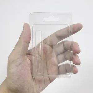 Venda direta da fábrica OEM mais barato PET PVC caixa de plástico transparente embalagem 1ML Cartão personalizado Cartucho de clamshell embalagem embalagem