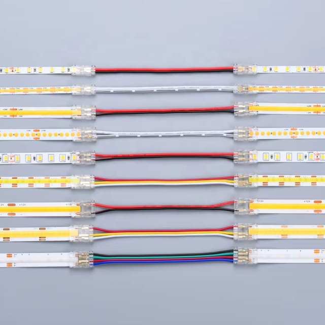 Corner Solderless COB LED Strip Connector 4mm 5mm 8mm 10mm 2pin 3pin 4pin 5pin SMD Tape Connector PCB to Wire to PCB Connecting