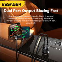 Chargeur de voiture USB Type C rapide ESSAGER ES-CC17 PD Mini 100W pour téléphone
