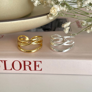 Nhẫn Bạc Vàng Thiết Kế Sáng Tạo Mới Nhẫn Đeo Tay Nhiều Lớp Bằng Bạc Sterling 925 Cho Nữ Trang Sức - Product Image 3