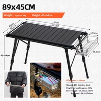 Table pliante d'extérieur CLS, portable, pour camping, pique-nique, barbecue, cuisinière IGT, cuisine mobile, mobilier d'extérieur réglable