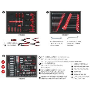 KS TOOLS Set of universal system <b>inserts</b> for 3 <b>drawers</b> with 215 premium tools - Product Image 2