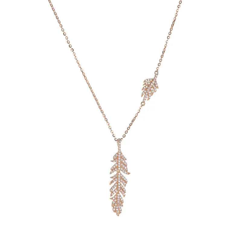 Guaranteed Quality Unique 925 Silver Feather Women 2022 Wing Personalized Luxury Necklace