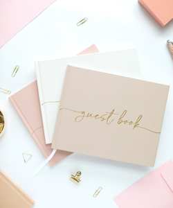 LABON 코팅 종이 커버 골드 호일 웨딩 생일 베이비 샤워 기념일 맞춤 기념 게스트 북 아이디어 - Product Image 3