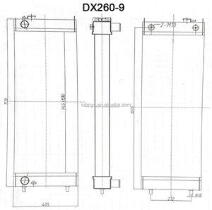 Serie Daewoo, rueda nueva, componentes de núcleo de aluminio, Motor, Enfriador de aire, radiador DX60, DX225, DX380, DX380 antiguo, DX380, nuevo, DX380 - Product Image 4