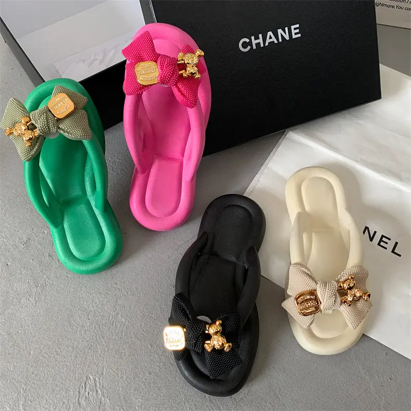 Wholesale 2022 New Handmade Slippers Women Leather Ladies Flat Luxury Shoes For Summer Flat Women Sandals