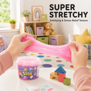 Seau de slime 6 couleurs avec poudre, jouet sensoriel extensible anti-stress pour enfants, cadeau créatif, vente en gros - Product Image 3