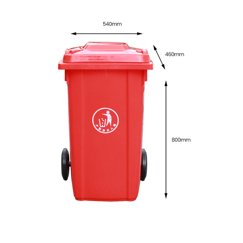 Custom Large 100L HDPE Plastic Wheeled Trash Can Outdoor Standing Structure Garbage Waste Bins Dustbin