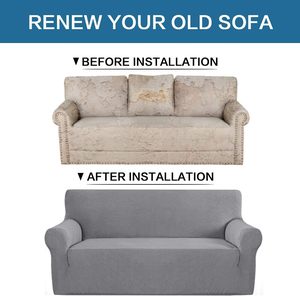 ผ้าหุ้มโซฟายืดได้4ชิ้นสำหรับโซฟาห้องนั่งเล่นผ้าแจ็คการ์ด3ที่นั่ง - Product Image 3