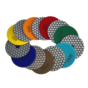 Almohadillas de pulido de diamante de resina seca con gancho y bucle flexible tipo panal de abeja OEM para hormigón, granito, mármol y piedras - Product Image 1