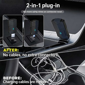 Wired to <b>Wireless</b> CarPlay <b>Adapter</b> Dongle - Smart USB/Type-C CarPlay Converter for OEM Wired CarPlay Cars - Product Image 3