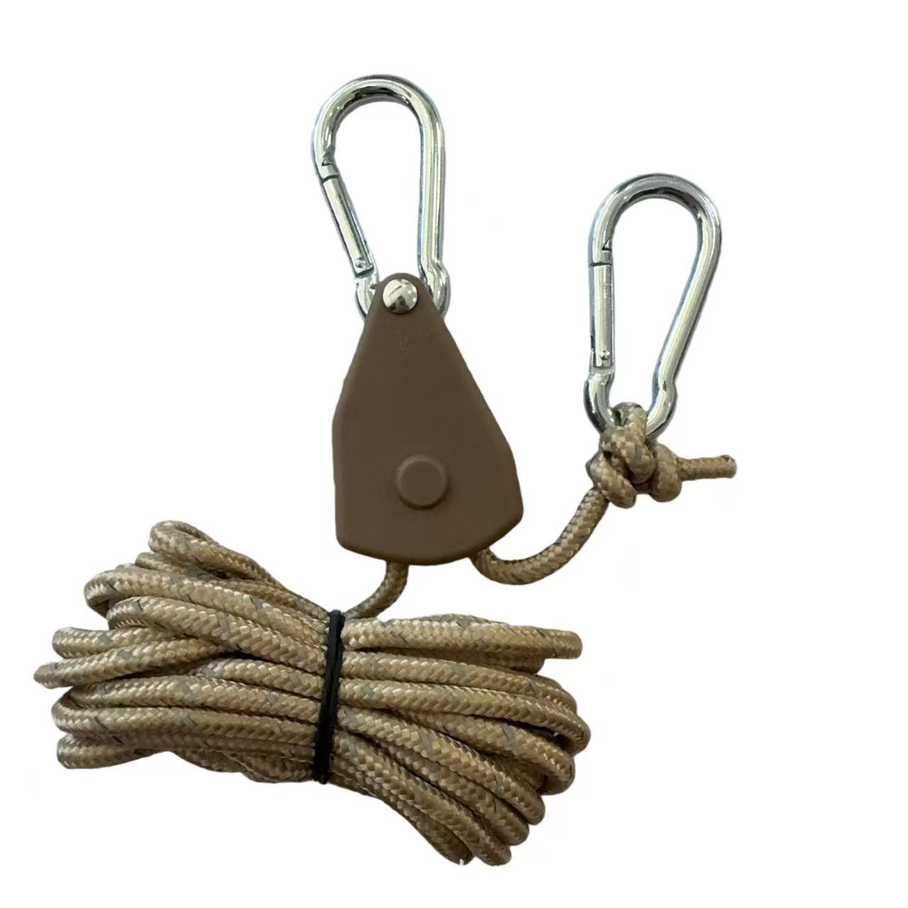 Poulie métallique kaki 4 mm * 4 m