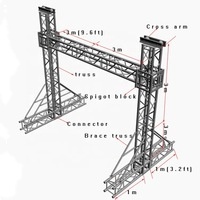 Armazón de techo de concierto de sistema de armadura de aluminio para eventos al aire libre para altavoces colgantes