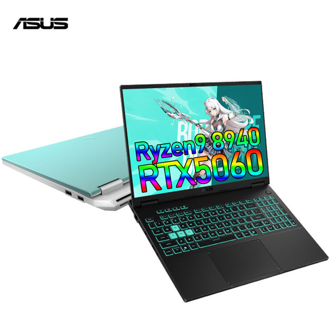 For TUF F16 AMD Ryzen 9 8940HX RTX5060 Laptop Gaming 16-Inch 2.5K 165Hz Display SSD Storage Windows 11 RGB Backlit English