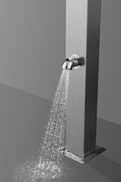 Colonne de douche de piscine à double usage, douche extérieure en acier inoxydable à finition brossée 316 avec lavage des pieds S320