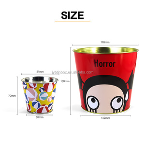 JYB - Cubo Metálico Personalizado para Palomitas <span class=keywords><strong>de</strong></span> Maíz con Asa, para Fiestas, Cumpleaños, Celebraciones, Seguridad Alimentaria, Impresión Personalizada - Product Image 2