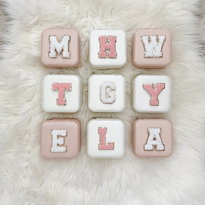 Ins Style Square Custom Personalized Travel Jewelry Case Wear-resistant PU Leather Compact Design Gift Storage <b>Box</b> Necklace - Product Image 1