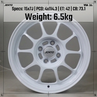 Jantes Flow Formed 15 pouces 4x114.3 pour Nissan Silvia S13 Toyota AE86 Mitsubishi Lancer, jantes de course légères blanches