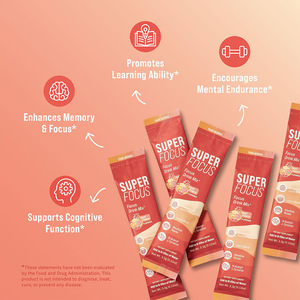 Cognitive Boost Super Focus, Polvo Electrolítico con Sabor a Ponche de Frutas <span class=keywords><strong>para</strong></span> la Memoria, la Concentración e Hidratación Diaria - Product Image 2