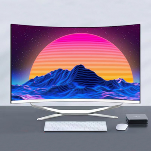 Bề Mặt Cong Tất Cả Trong Một Barebone PC I5 Máy Tính Để Bàn Máy Tính Giá Rẻ 27Inch 8G RAM 256G SSD + HHD Chơi Game Tất Cả Trong Một PC - Product Image 1