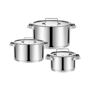 Ensemble de cuisine moderne <span class=keywords><strong>en</strong></span> acier inoxydable de haute qualité, comprenant des casseroles, une marmite et une poêle – Poêle à gaz individuelle personnalisée pour la maison - Product Image 3