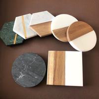 Sous-verre en ardoise noire naturelle avec support en cuir PU et crayon en ardoise pour cadeau de Noël