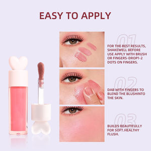 Colorete líquido de larga duración Impermeable y a prueba de transferencia Crema Colorete Cobertura edificable para uso durante todo el día MatteFinish - Product Image 3