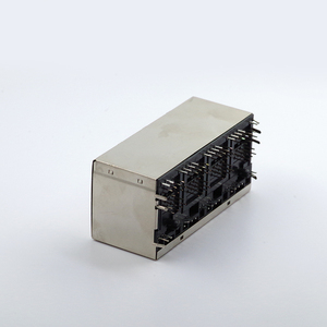 Jisjack Trung Quốc RJ11 RJ45 PCB điện thoại kết nối nữ 2x4 cổng 8P8C RJ45 che chắn Bảng điều khiển gắn kết nối mạ vàng LED -40 - Product Image 4