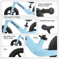 Vélo d'équilibre pour enfants en nylon personnalisable OEM - Cadre haute résistance marque privée, pneus 12 pouces, selle recouverte de cuir, 2-7 ans, Hebei