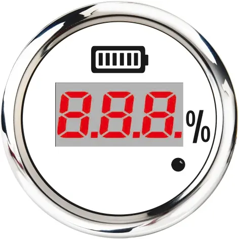 52mm Battery power meter Remaining battery power reminder for truck conversion With alarm