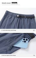 Shorts tactiques en nylon pour hommes avec tissu rafraîchissant en soie glacée et multi-poches pour les sports d'été et l'entraînement en plein air
