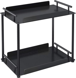 2 Tier Standing Rack Bathroom Organizer Countertop Storage Shelf Cosmetic Organizer Holder Kitchen Spice Racks