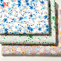 Rouleau de tissu en coton taffetas 100% biologique, doux, respirant, tissé, à faible MOQ, imprimé numériquement à motifs floraux, pour vêtements de mode