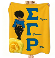 Couverture en flanelle Sigma Gamma Rho, douce, avec lettres grecques, pour fraternité, sororité, canapé, lit, maison, bureau, cadeau de Noël, personnalisée, neuve